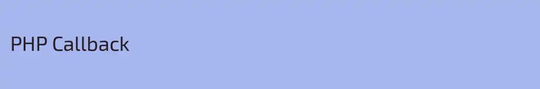PHP Callback